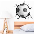thumbnail image 1 of ERQVHQV fútbol patio de juegos pared rota agujero ventana vista hogar calcomanías pared pegatina para niños habitación deportes decoración Mural oso de fresa Electrónica, 1 of 5