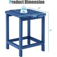 thumbnail image 2 of REKHHY 18-Inch Outdoor Side Table, Weather Resistant Small HDPE Adirondack Table, Square Tea Table for Outside, Patio, Backyard, Poolside, Garden, Balcony, Navy, 2 of 6