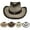 Beige, variant on Black Sprayed Cowboy Straw Hat, Wide Brim Sun Hat for Men And Women,Terracotta Fits All – Gift Ready