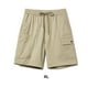 thumbnail image 3 of Minnieouse Pantalones cortos de trabajo para hombres con cuerdas decorativas y pantalones casuales para hombre de capas ricas Prendas para la parte inferior del cuerpo Caqui SG, 3 of 6