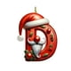 thumbnail image 2 of Uuiauoio Alphabet Christmas Ornament Pendant Red Wooden Letters for Tree Decor Home Party Gift Hanging Decoration, 2 of 6