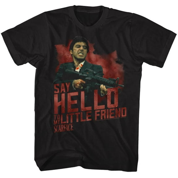 Scarface Say Hello Black Adult T-Shirt 5Xl