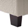 thumbnail image 4 of CorLiving Celeste Off-White Boucle Fabric Upholstered Adult Bed with Headboard, Box Spring Required, 4 of 8