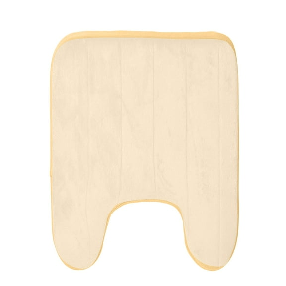 1 PC Slow U-shaped Memory Cotton Floor Mat Bathroom Floor Mat Toilet Floor Mat(15.7"×23.6",Beige)