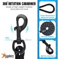 thumbnail image 3 of GHSDFBB Dog Lead with Soft Padded and Anti Slip Comfortable Rope Handle, 5 FT Strong Dog Leads, Highly Reflective Dog Leash for Puppy, Medium and Large Dogs (Black), 3 of 7