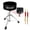 Black, variant on 5Core Drum Throne Padded Guitar Stool Swivel Adjustable Drummer Seat Music Chair BLACK VELVET