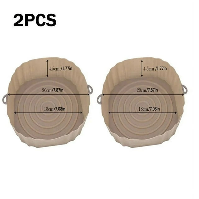 Cesta de silicona para freidora de aire de 1 piezas, molde de silicona para horno, bandeja para hornear Pizza, cesta de pollo frito, sartén reutilizable, accesorios de revestimiento