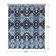 thumbnail image 5 of Blue Geometric Pattern Shower Curtain 72"x84" ,Bathroom Decorative Shower Curtains Set with 12 Hooks,Modern Waterproof Washable Shower Curtain, 5 of 6