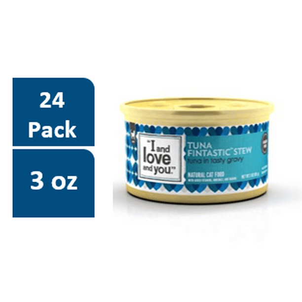 (24 Pack) "I and love and you." Tuna Fintastic Stew Wet Cat Food 3 oz