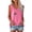 Pink, variant on Womens Sleeveless Tops Crewneck Tulle Loose Cutout Back Shirt Flowy Summer Athletic Tees
