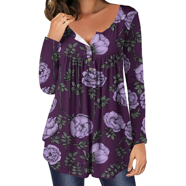 Pntutb Mujer Casual Suelto Cuello Redondo Manga 3/4 Top Estampado Navideño Pntutb Pntutb-6210