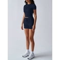 thumbnail image 4 of Womens Two Piece Lounge Sets Casual Summer Outfits 2 Piece Short Matching Clothing Set Dark Blue M, 4 of 8