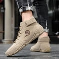 thumbnail image 2 of Men's Sneakers Fashionable Suede Casual Comfort High Top Ankle Boots Warm Outdoor Footwear for Active, 2 of 9