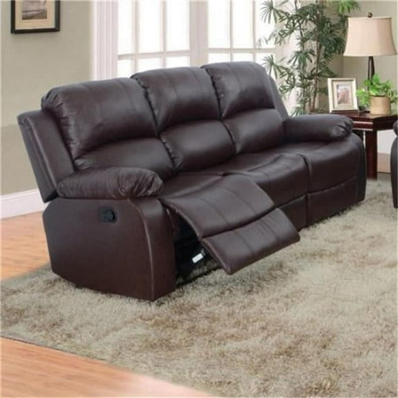 Beverly Fine Furniture GS2900-3PC Huntington 3-Piece Brown Bonded Leather Sofa & Loveseat & Chair 1 Set with 5 Recliner