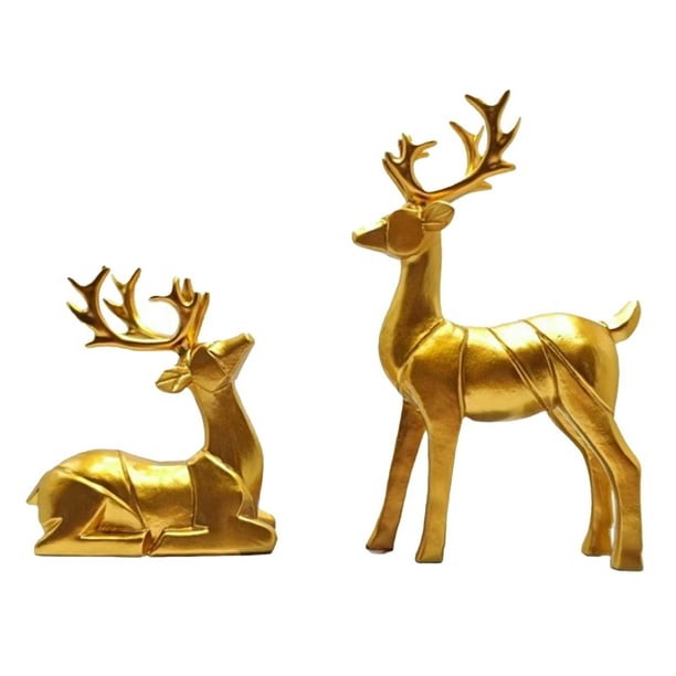 Pareja de esculturas, estatuas de madera talladas a mano, adorno decorativo para el escritorio o la mesa del hogar, ideal para los amantes de la naturaleza