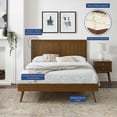 thumbnail image 4 of Modway Alana Lit Plateforme Simple en Bois avec Pattes Évasées en Noyer, 4 of 12