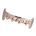 thumbnail image 1 of MERIGLARE Copper 18k Gold Plated Fang Drip Grill Bottom Teeth Fangs Dripping Rose Gold, 1 of 9