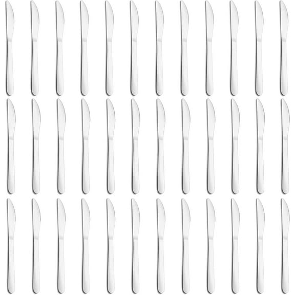 36-Piece Butter Knives, Dinner Knife Set (9 Inches), Food Grade Stainless Steel Table Knife, Knives Silverware for Home/Restaurant/Kitchen, Dishwasher Safe & Mirror Polished