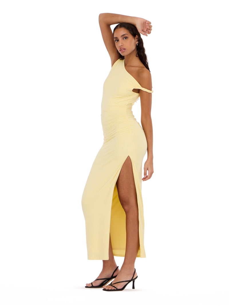 forever 21 yellow maxi dress Forever 21 Hunter Yellow Belted Surplice Maxi Dress S/M