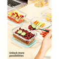 thumbnail image 5 of 4/8 Pack Glass Food Storage Containers with Airtight Lids, Meal Prep Containers, Microwave Oven Freezer Dishwasher Safe for Lunch & Office, 5 of 10