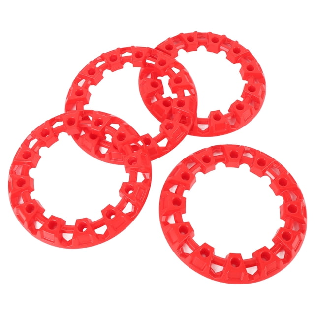 4pcs ATV Wheel Hub Trim Anti Scratch Universal Plastic Go Kart Wheel Trim Hub Decor Rim Cap for 7 Inch Tires