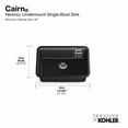 thumbnail image 6 of KOHLER K-28000-CM6 Cairn 27.5" Neoroc Composite Undermount Single-Bowl Kitchen Sink, Composite Kitchen Sink with Sink Rack, Matte White, 6 of 7