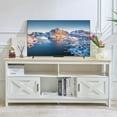 Redlife Farmhouse TV Console Entertainment Center with Power Outlets