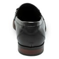 thumbnail image 2 of STACY ADAMS Mens Black Metal Bit Kaylor Almond Toe Stacked Heel Slip On Leather Dress Loafers Shoes 13 M, 2 of 4