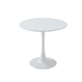 thumbnail image 5 of GZXS 31.5 Inch Round Dining Table, Modern Tulip Bistro Table with Pedestal Base, Small Kitchen Table, White, 5 of 7