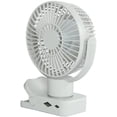 thumbnail image 2 of Breezie Portable Fan With LED Light & 8,000mAh Power Bank (Gray), 2 of 7