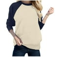 thumbnail image 1 of WEAIXIMIUNG Chemises de Maternité pour Femmes Manches Longues T-Shirt Décontracté Col Rond avec Épaule Assortie, 1 of 5
