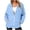 Sky Blue, variant on Luvrsol Womens Sweatshirt Full Zip Sweatshirt Jacket Long Sleeve Coat with Deep Side Pockets S-2XL