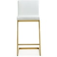 thumbnail image 3 of TOV Furniture Parma White Vegan Leather Counter Stool with Gold Legs - Set of 2, 3 of 10
