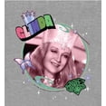 thumbnail image 5 of Wizard Of Oz Glinda
 Women's Heather Gray Crew Neck Short Sleeve Crop Tee-Medium, 5 of 5