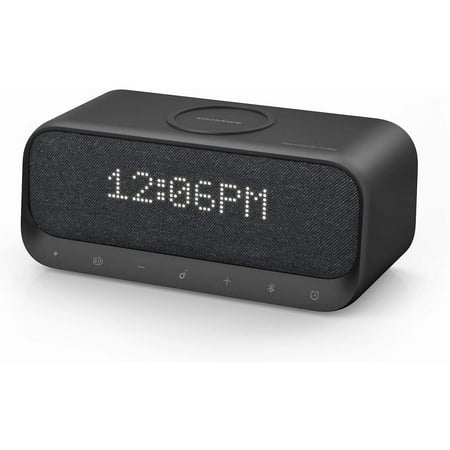 Anker Soundcore Wakey Bluetooth Speakers with Alarm Clock, Stereo Sound, FM Radio, White Noise, Qi Wireless Charger with 7.5W Charging for iPhone and 10W for Samsung