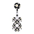 thumbnail image 4 of Bunblic ID Holder Retractable Clip Flower Pattern Vertical Credit for Office Worker Lightweight Accessories D, 4 of 8