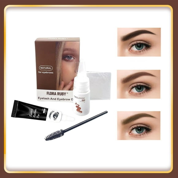Color Gel Eyebrow and Eyelash Tint 15Min Fast Tint Color Cream Brow Black