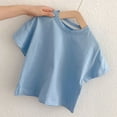 thumbnail image 5 of Gubotare Girls Tops Tees Girls Toddlers' Short Sleeve Graphic T Shirts Crewneck Kids Tee Tops Girl Clothes Outfit (Sky Blue,18-24 Months), 5 of 5