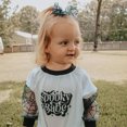 thumbnail image 4 of Douhoow 0-24 Months Baby Girl Boy Letter Print Bodysuit Mesh Patchwork Long Sleeve Bodysuit, 4 of 10