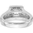 thumbnail image 6 of 14K White Gold Diamond Princess Semi-Mount Cushion Halo Engagement Ring (Size 7) Made In India rm2312e-075-waa, 6 of 6