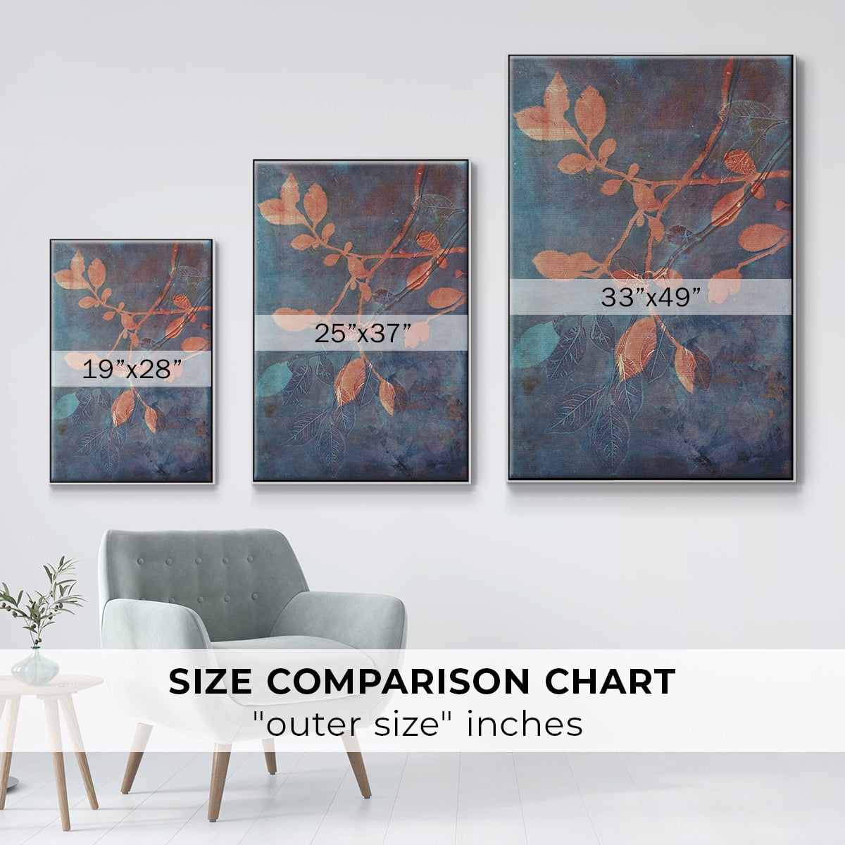 Branching Out XVIII Framed Premium Gallery Wrapped Canvas - Ready to Hang - 17 x 25 - White Floating Frame