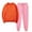 Orange, variant on Fashion Two Piece Sets for Women Solid Color Round Neck Pullover Casual Sports Pants Sports Set Presents for Womens