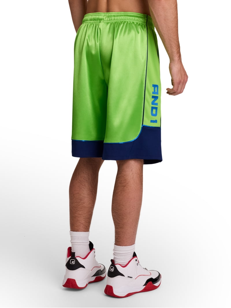 AND1 Men's and Big Men's All Court Colorblock Short, 11