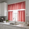 thumbnail image 2 of 3 Piece Kitchen Curtain Set, Heat Insulating Window Drape, Filtering Light Curtain, Dustproof Window Treatment for Kitchen Sink Basement Home Window Decoration, 2 of 6