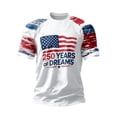 thumbnail image 2 of America 250 Shirts for Men Men's Independence Day Printed Short Sleeve Casual Summer Festival Tee Mens 4Th of July T Shirts White L, 2 of 4