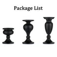 thumbnail image 3 of Sziqiqi Vintage Black Candle Holders for Pillar Candles Metal Set of 3, 3 of 8