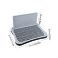thumbnail image 3 of Dog Potty Tray with Spatter Guard, Indoor Pet Toilet with Removable Grid, Waterproof Pee Pad Holder, Easy Clean Housebreaking Training Litter Box for Small Medium Large Dogs, 3 of 6