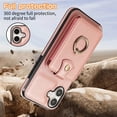 thumbnail image 5 of Decase Wallet Case for iPhone 16 Plus 6.7" - 360° Flip Ring Kickstand Leather Case Card Slot Shockproof Cash Pocket RFID Blocking Full Protect Cover for iPhone 16 Plus 6.7",Rosegold, 5 of 8