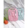 thumbnail image 2 of Baby Food Supplement Knife Set, Portable Mini Knife Set, Stainless Steel Fruit Knife, Kitchen Knife, Plastic Cutting Board Combination, Scissor Set, 4, 2 of 5