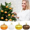 thumbnail image 7 of Nkmbld 12Pcs Christmas Ball Ornaments Set Halloween Ghost Festival Pumpkin Pendant Christmas Ball Decoration Matte Color Ball, Gold, 7 of 7